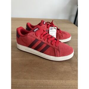 Adidas Grand Court 00s Red Suede Sneakers Mens Size 7 New Casual Shoes